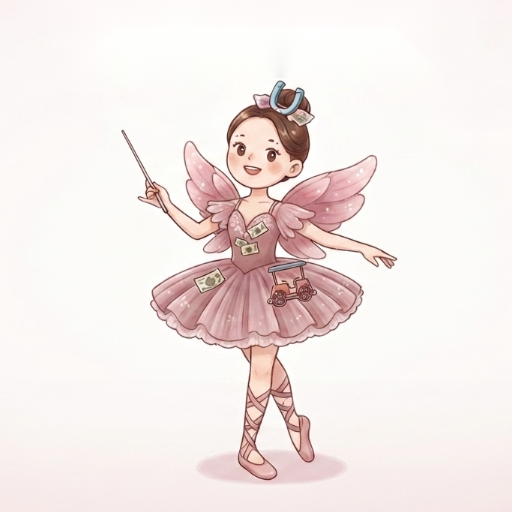 응원하는 발레리나 마스코트